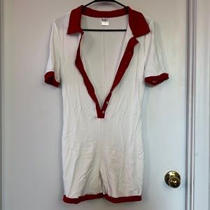 Red & White Kiki The Brand Romper